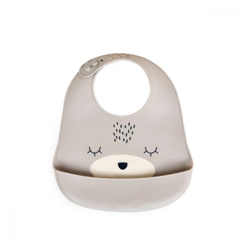 Cangaroo Oscar szilikon előke zsebbel - szürke