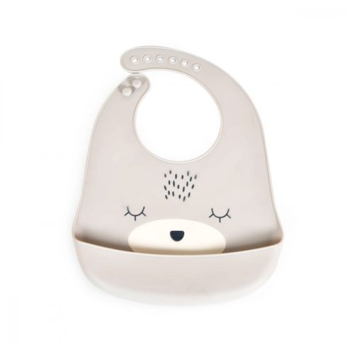 Cangaroo Oscar szilikon előke zsebbel - szürke