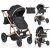 Moni Thira 3:1 multifunkciós babakocsi - Fekete 