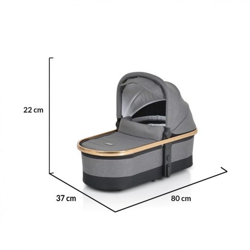 Cangaroo Hydra 3in1 babakocsi i-size hordozóval - Szürke