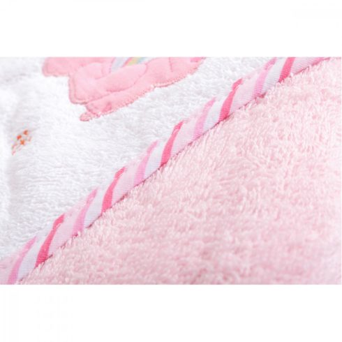 Cangaroo Manny kapucnis törölköző 76x76 cm - rózsaszín maci 