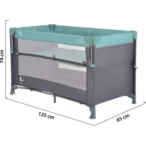 Moni Next Level multifunkciós utazóágy - türkiz