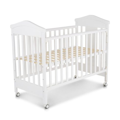 Cangaroo Wing babaágy 60x120 cm leengedhető oldallal , kerekekkel - fehér 