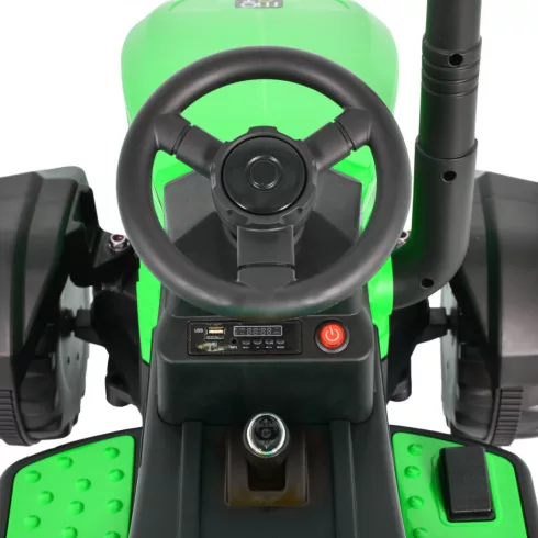 Moni Rancher elektromos traktor utánfutóval - Zöld