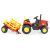 Moni Rancher elektromos traktor utánfutóval - Piros/sárga