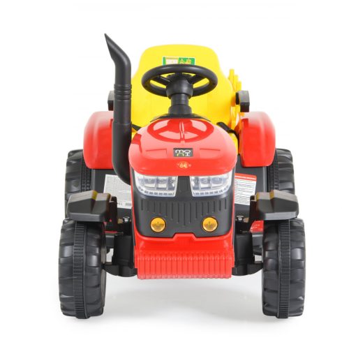 Moni Rancher elektromos traktor utánfutóval - Piros/sárga