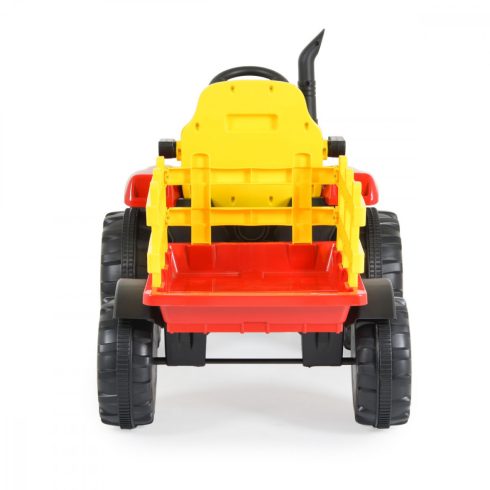 Moni Rancher elektromos traktor utánfutóval - Piros/sárga