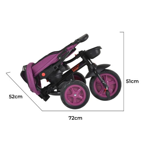 Byox Explore tricikli összecsukható (forgatható üléssel) - Lila