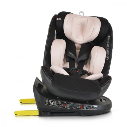 Cangaroo CASTOR i-Size Isofix gyermekülés (40-150 cm) - Púder 