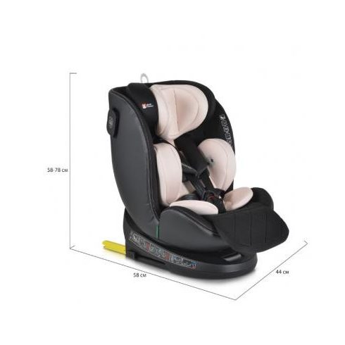 Cangaroo CASTOR i-Size Isofix gyermekülés (40-150 cm) - Púder 