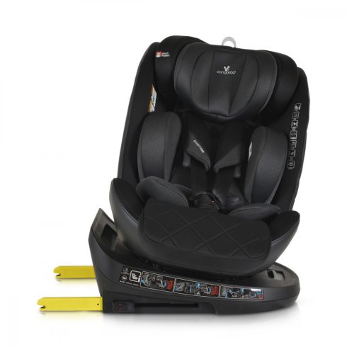 Cangaroo CASTOR i-Size Isofix gyermekülés (40-150 cm) - Fekete
