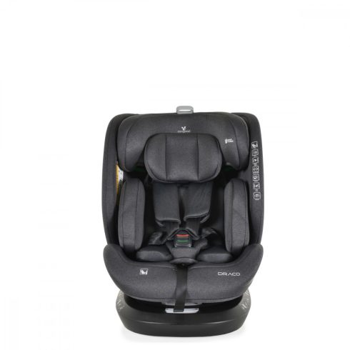 Cangaroo Draco i-Size Isofix gyermekülés (40-150 cm) - Fekete
