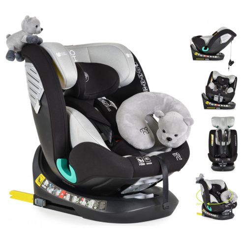 Moni Serengeti i-Size Isofix gyermekülés (40-150 cm) - Szürke 