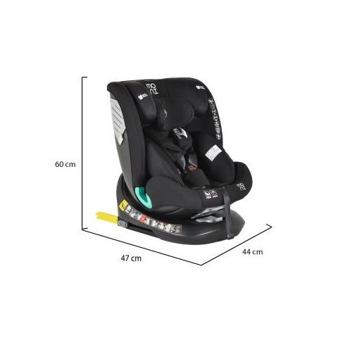 Moni Serengeti i-Size Isofix gyermekülés (40-150 cm) - Fekete