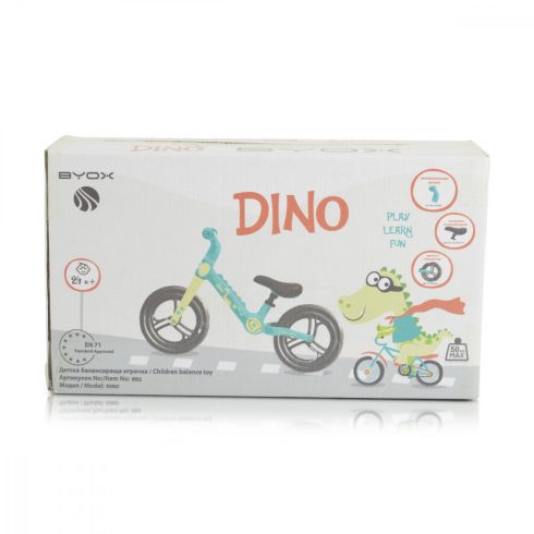 Byox Dino futóbicikli 12" - zöld