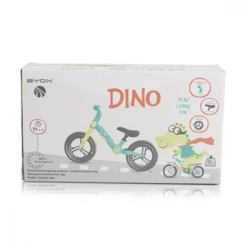 Byox Dino futóbicikli 12" - pink
