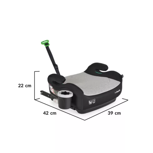 Cangaroo I-Swift i-Size ülésmagasító 125-150 cm pohártartóval - Fekete/szürke