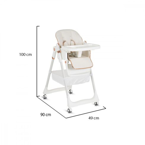 Moni LINDO multifunkciós etetőszék (ajándék szilikon előke, kanál és villa) - Fehér
