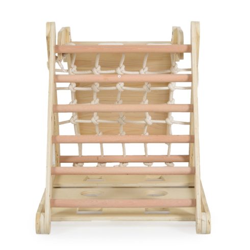 Moni Toys PIKLER 2in1 fa mászóka és csúszda Montessori 155*57cm - Natur 