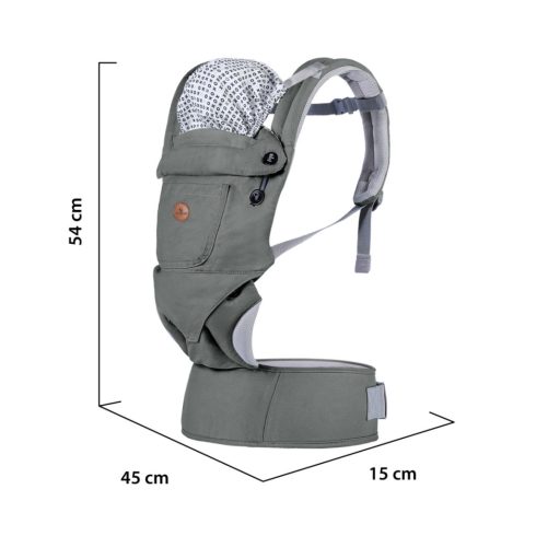 Cangaroo Bora bébi hordozó/kenguru 3 poziciós 15 kg - Szürke