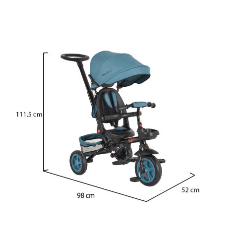 Byox Explore tricikli összecsukható (forgatható üléssel) - Kék