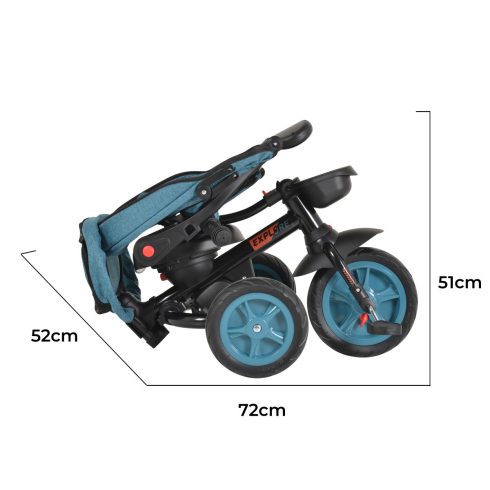 Byox Explore tricikli összecsukható (forgatható üléssel) - Kék