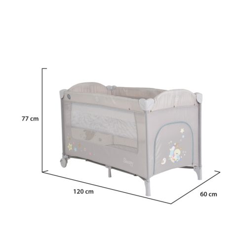 Moni Sleepy multifunkciós utazóágy - szürke