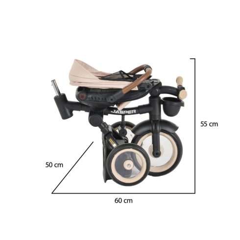 Byox Jasper tricikli összecsukható (forgatható üléssel) - Bézs