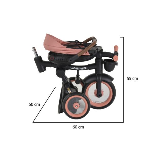 Byox Jasper tricikli összecsukható (forgatható üléssel) - Rózsaszín 