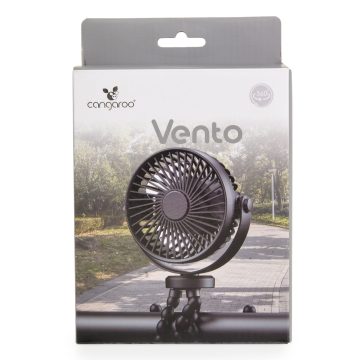 Cangaroo Vento ventilátor babakocsihoz - fekete 