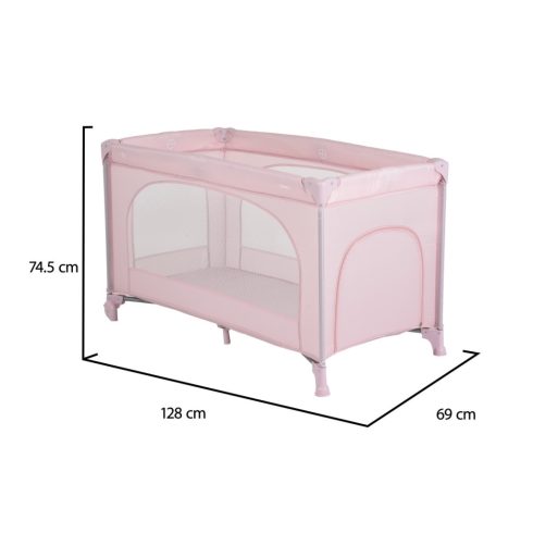 Moni Uno 1 szintes utazóágy - rózsaszín 