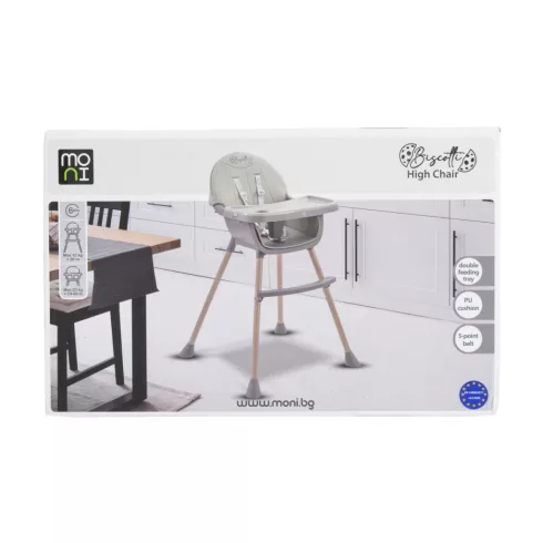 Moni Biscotti 2in1 fix etetőszék - Szürke 