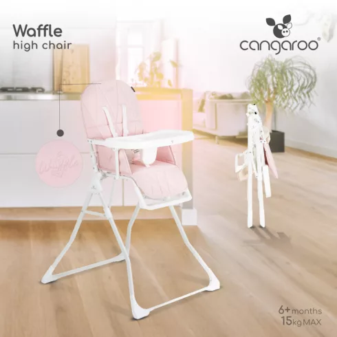 Cangaroo Waffle fix etetőszék - Rózsaszín 