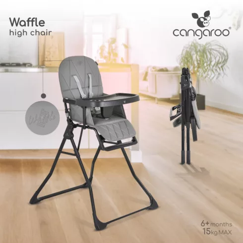 Cangaroo Waffle fix etetőszék - Szürke 