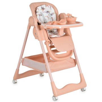   Moni SURPRISE multifunkciós etetőszék (ajándék szilikon tányérral, evőeszközzel, előkével) - Pink