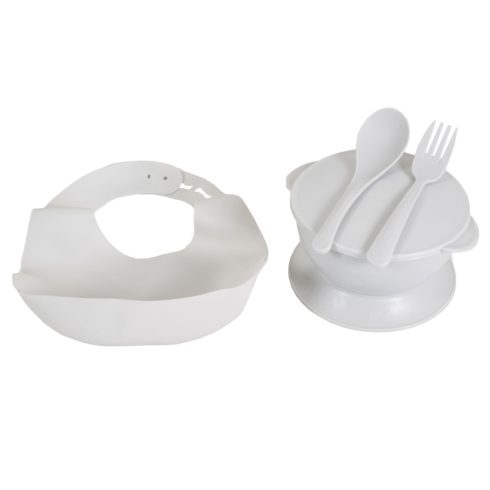 Moni SURPRISE multifunkciós etetőszék (ajándék szilikon tányérral, evőeszközzel, előkével) - Szürke 