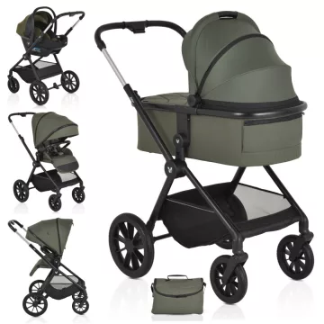   Cangaroo Joker 3:1 multifunkciós babakocsi szett 22kg-ig - Olive/Green