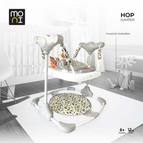Moni Hop interaktív baba ugráló - Szürke