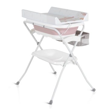   Cangaroo Como 2 in 1 pelenkázó állvány Összecsukható káddal - rózsaszín 