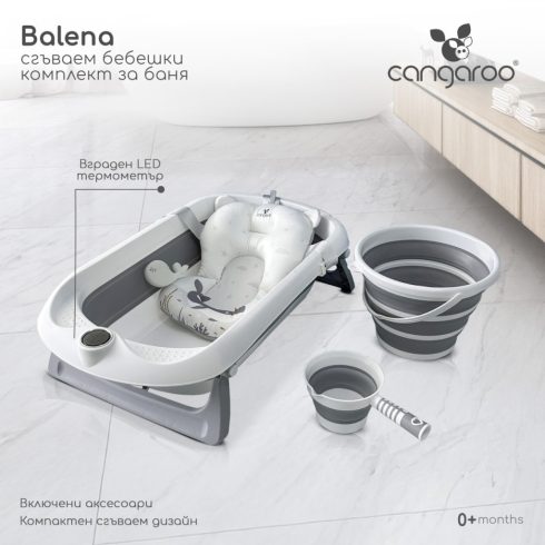 Cangaroo BALENA összecsukható fürdető szett - koral