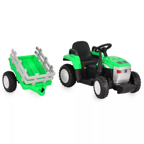 Moni Dallas elektromos traktor utánfutóval 140 cm - Zöld