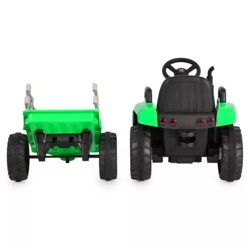 Moni Dallas elektromos traktor utánfutóval 140 cm - Zöld