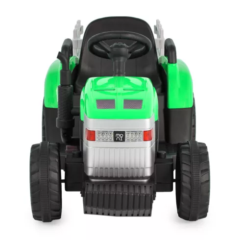 Moni Dallas elektromos traktor utánfutóval 140 cm - Zöld