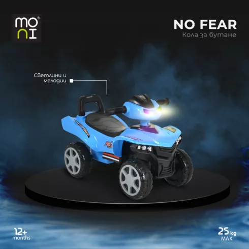 Moni No Fear ráülős kis quad bébitaxi - kék