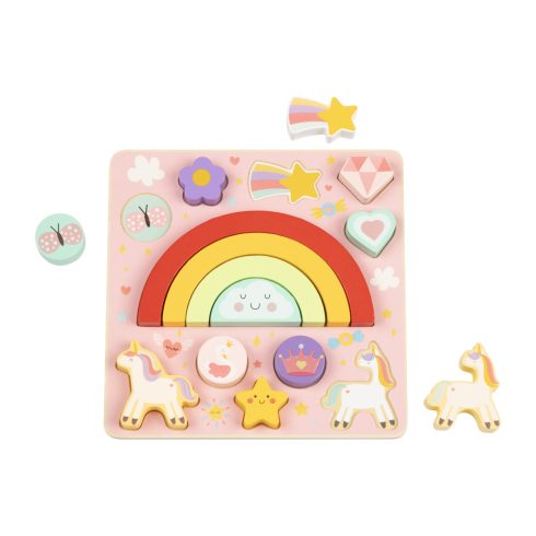 Moni 2IN1 balance puzzle Unicornis szivárvány