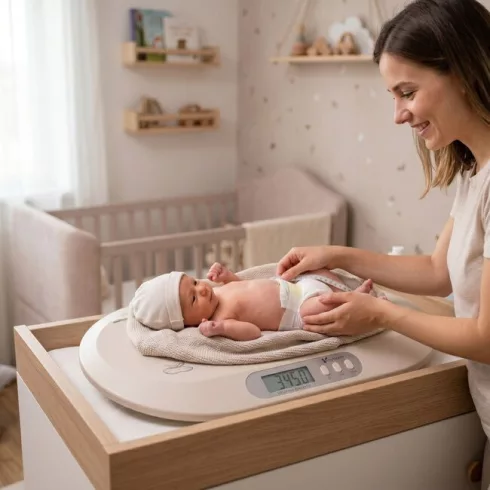 Cangaroo Peanut  digitális baba -és gyermekmérleg - bézs