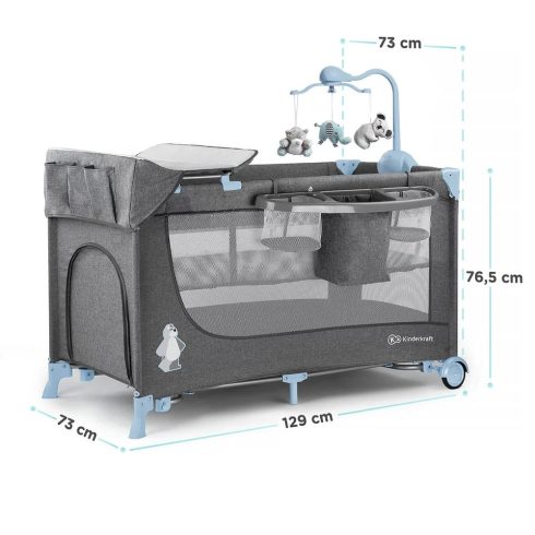 Kinderkraft JOY multifunkciós utazóágy - blue