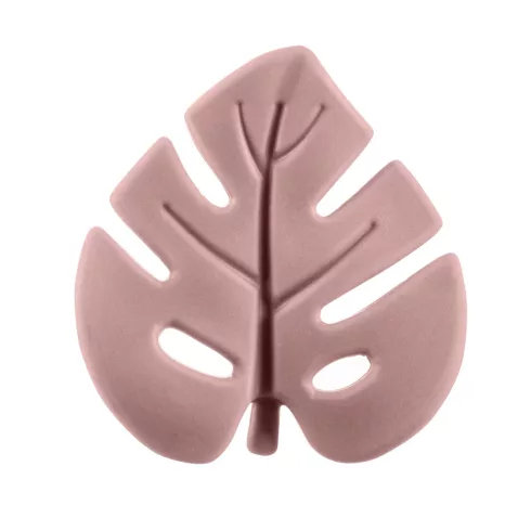Zopa Szilikon rágóka Leaf - Old Pink
