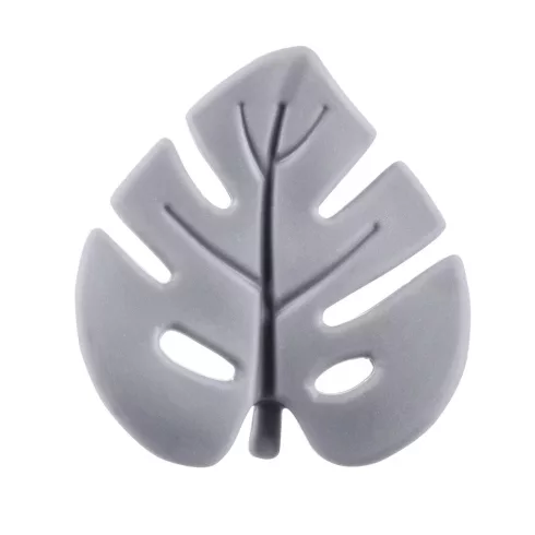 Zopa Szilikon rágóka Leaf - Dove Grey