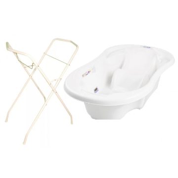Tega Baby anatómiai kád + állvány - fehér